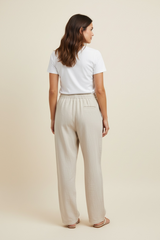 Pantalone con coulisse e pences