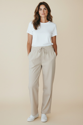 Pantalone con coulisse e pences