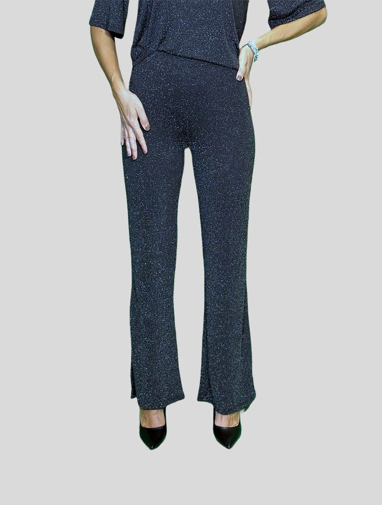PANTALONE A ZAMPA IN LUREX - image 2