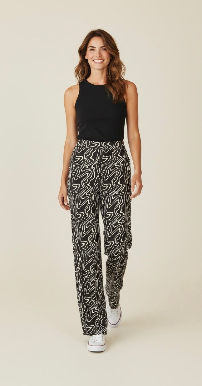 PANTALONE IN VISCOSA FANTASIA