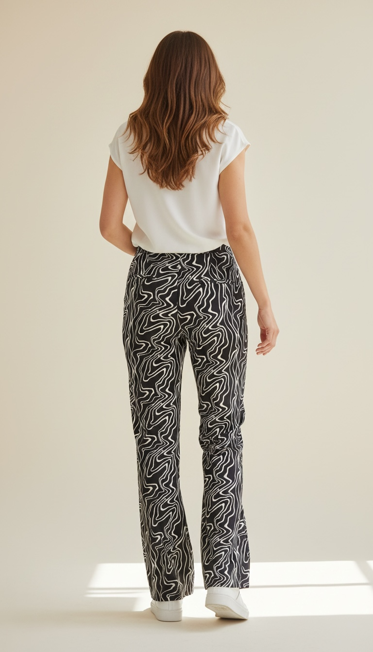 PANTALONE IN VISCOSA FANTASIA - image 2
