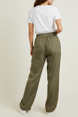 Pantalone in lino gamba larga