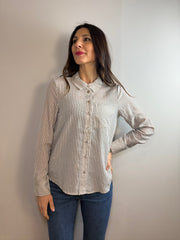 Camicia a righe con strass