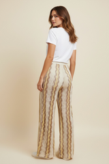 PANTALONE CON LAVORAZIONE A MAGLIA - image 2