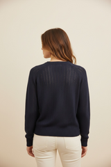 Maglia in filo corta lavorata