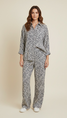 Camicia morbida fantasia foglie
