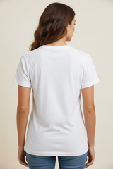 T-shirt con ricami pesche