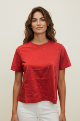 T-SHIRT CON RICAMI FARFALLE