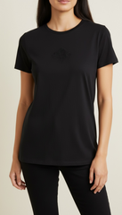 T-shirt con ricami sulle spalle