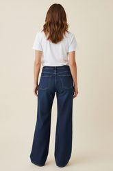 Jeans a palazzo a vita alta