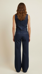 Jeans a palazzo a vita alta