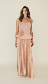 Top bustier con scollo a cuore