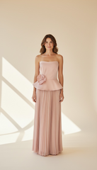 Top bustier con scollo a cuore