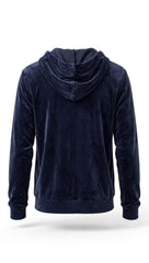 Tuta in ciniglia velluto, felpa zip+ pantalone palazzo