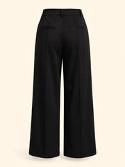 Pantalone a palazzo wide leg a piega