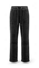 Tuta in ciniglia velluto, felpa zip+ pantalone palazzo