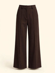 Pantalone a palazzo wide leg a piega