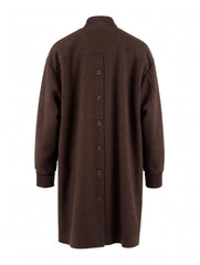 Cappotto oversize con bottoni dietro
