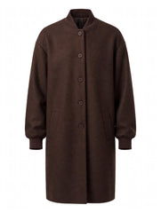 Cappotto oversize con bottoni dietro