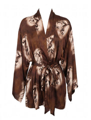 Kimono in raso a fantasia