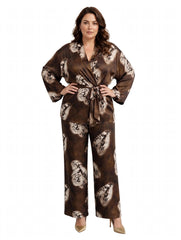 Kimono in raso a fantasia