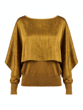 MAGLIA CON MANTELLA SATINATA