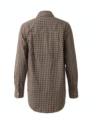 CAMICIA A QUADRI OVERSIZE CON TASCHINO
