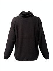 MAGLIA CON COLLO A CASCATA E NODO LATERALE