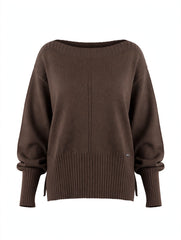 MAGLIONE OVERSIZE CON SCOLLO A BARCA