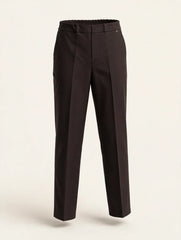 Tailleur con giacca monopetto con fibia e pantalone dritto