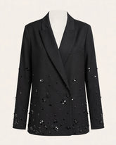 GIACCA CON PAILLETTES A DOPPIOPETTO
