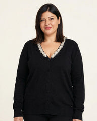CARDIGAN CON PERLE E CRISTALLI