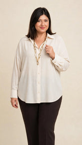 CAMICIA OVERSIZE GIRO SCESO