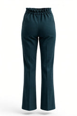 Tailleur con giacca doppiopetto e pantalone a zampa