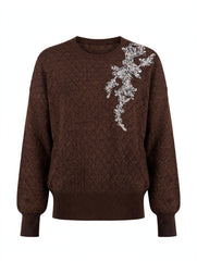 MAGLIA IN LUREX CON RICAMO PERLINE