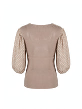 MAGLIA CON MANICHE A PALLONCINO IN VOILE A POIS
