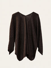 MAGLIA PONCHO CON DETTAGLIO CENTRALE ORO