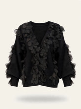 CARDIGAN CON PETALI