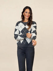 MAGLIONE A ROMBI OVERSIZE