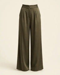 PANTALONE PALAZZO IN TESSUTO SATINATO FLUIDO