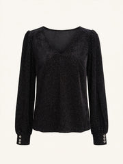 BLUSA VELLUTO LUREX SCOLLO A V