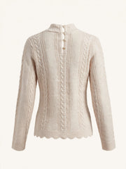 MAGLIONE A TRECCE COLLO ALTO