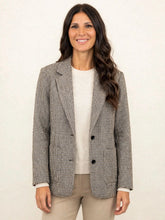 BLAZER PIED- DE-POULE OVERSIZE