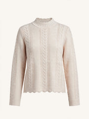 MAGLIONE A TRECCE COLLO ALTO