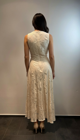 Abito midi ricamato con body