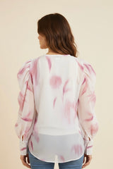 CAMICIA IN CHIFFON TRASPARENTE FANTASIA - image 2