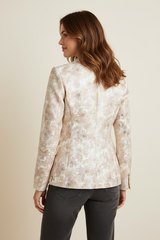 Giacca fantasia floreale con paillettes