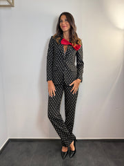 Tailleur a pois con fiocco