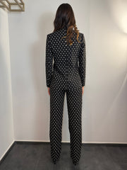 Tailleur a pois con fiocco