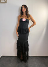 ABITO IN PIZZO EFFETTO BUSTIER